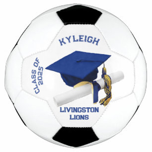 Graduation Autograph Soccer Ball - Royal Blue
