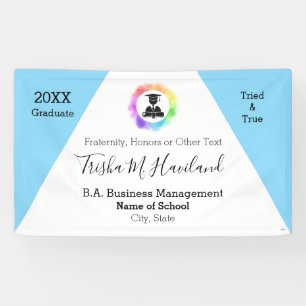 Graduation Banner Watercolor Look HAMbyWG