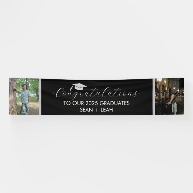Graduation Banner with Multiple Photos (Horizontal)