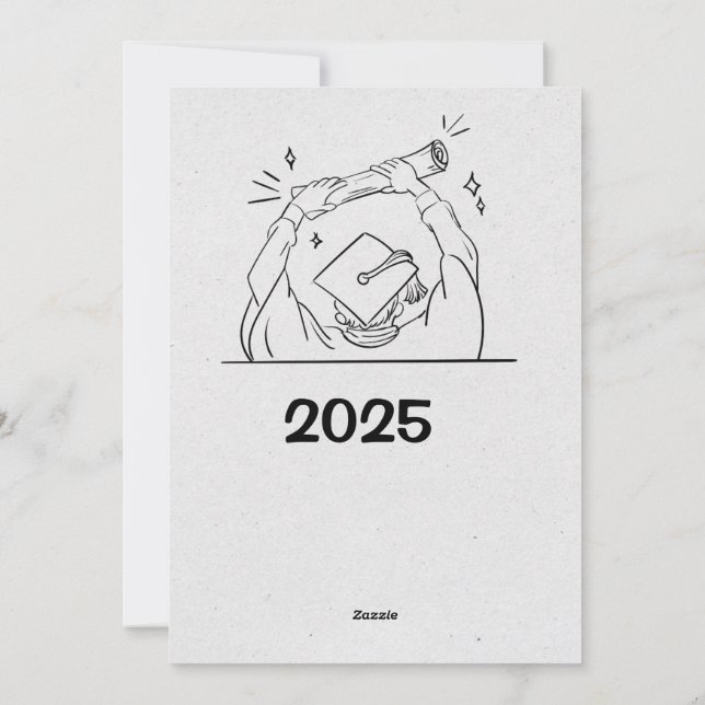 Graduation Bash – Elegant Custom Invite (Back)