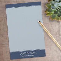 Graduation - Basic Navy Border with Class of
