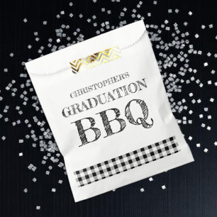 Graduation BBQ Gingham Favour Bags