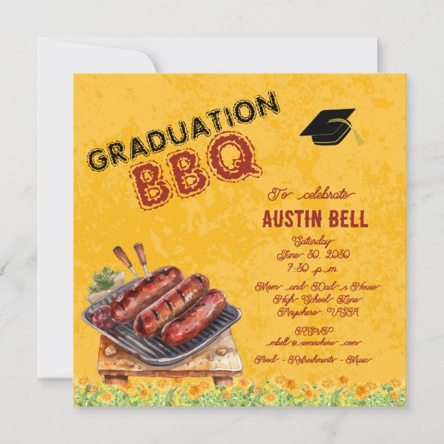 Graduation BBQ Invitation (Front)