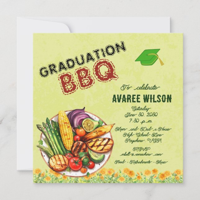 Graduation BBQ Invitation (Front)