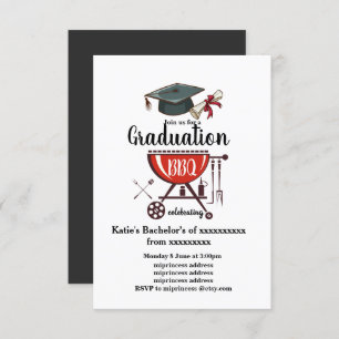Graduation BBQ invitation, grad party Invitation