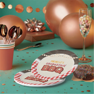 Graduation BBQ Paper Plate - Red