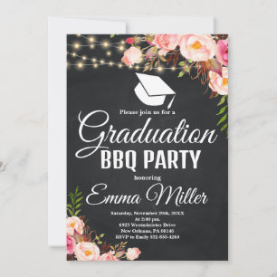 Graduation BBQ Party, Graduation Party Invitation