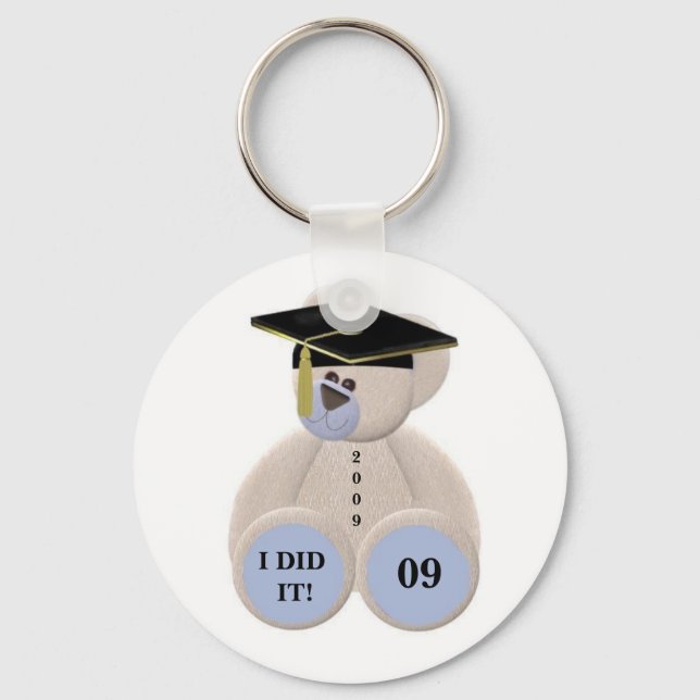 Graduation-Bear 2009 I DID IT! Key Ring (Front)
