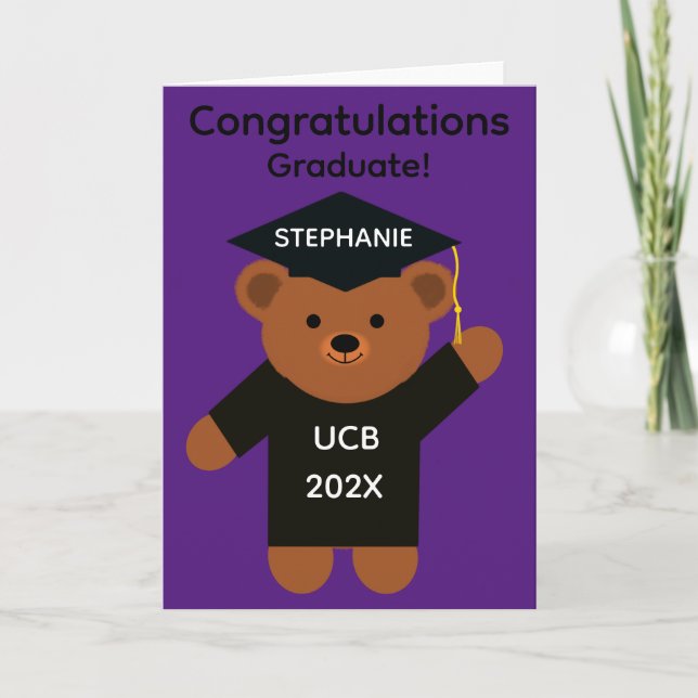 Graduation Bear #2-2 Card (Front)