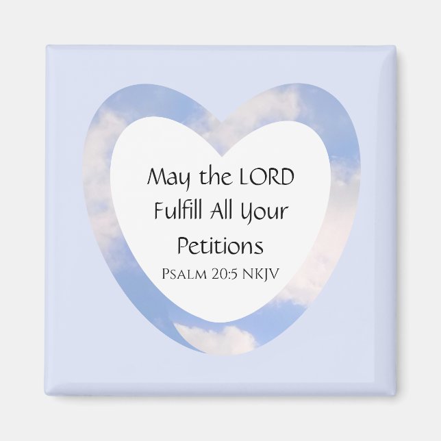 Graduation Bible Verse Christian Faith Light Blue Magnet (Front)