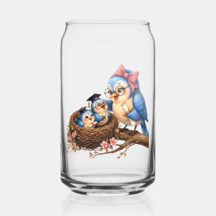 Graduation Bird Drinkware Set Can Glass
