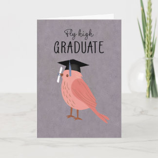 Graduation Bird Fly High Card