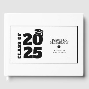Graduation Black Tassel Cap Guest Book