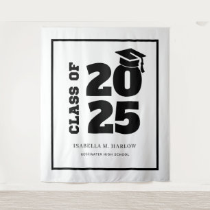 Graduation Black Tassel Graduation Tapestry