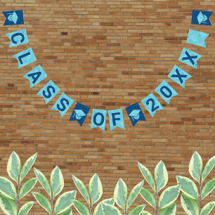 Graduation Blue Opal Party Signs Class Of Year