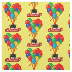Graduation Book, Heart, Balloons, Diploma Fabric