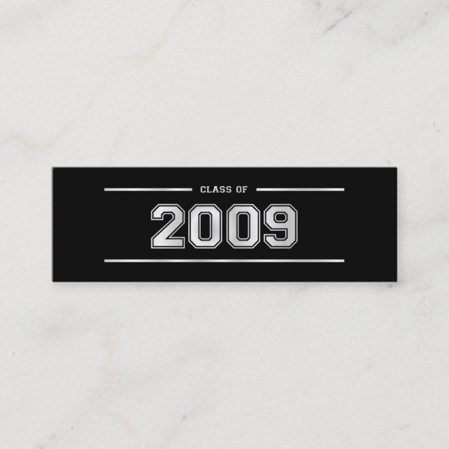 Graduation Bookmark Cards - 2009 - Varsity Silver (Front)