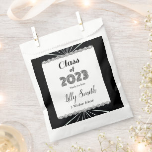 Graduation Burst Black & White Class of 2023 Favour Bags