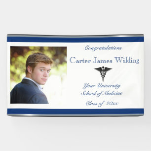 Graduation, Caduceus Medical, Blue and White, Banner