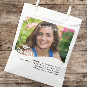 Graduation Candy Favours Simple Photo Fun Facts Favour Bags