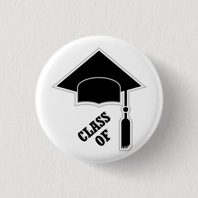 Graduation Cap 3 Cm Round Badge (Front)