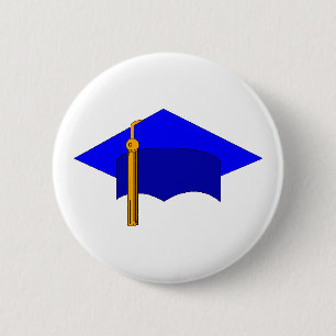 Graduation Cap 6 Cm Round Badge