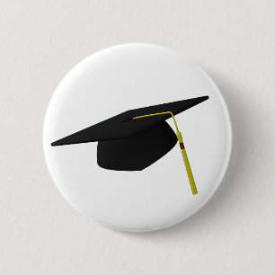 Graduation Cap 6 Cm Round Badge