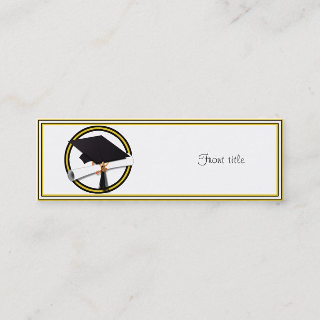 Graduation Cap and Diploma Calling Card (Front)
