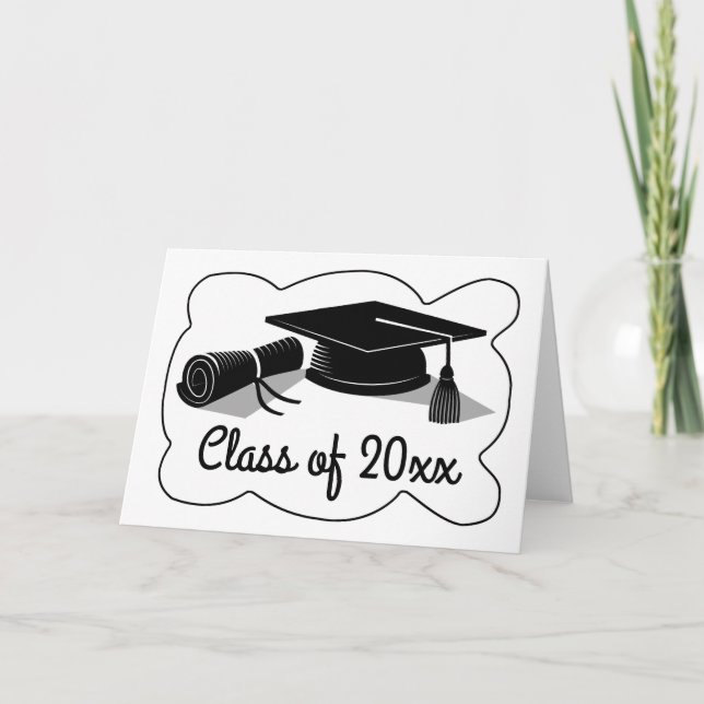 Graduation Cap and Diploma Card (Front)