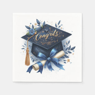 Graduation Cap and Diploma Napkin