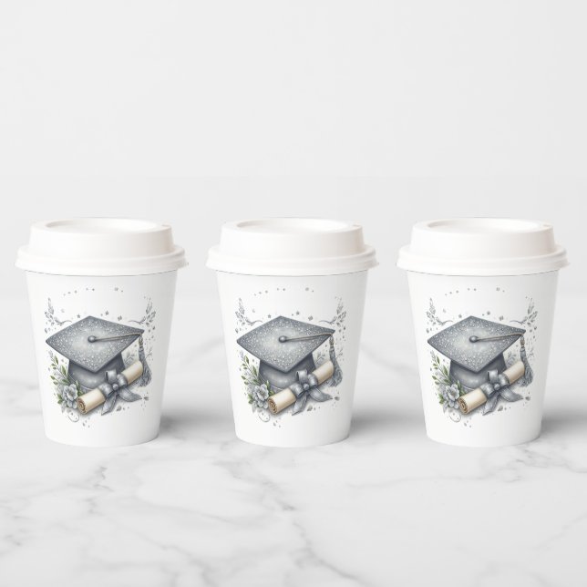 Graduation Cap and Diploma Paper Cups (Multi)