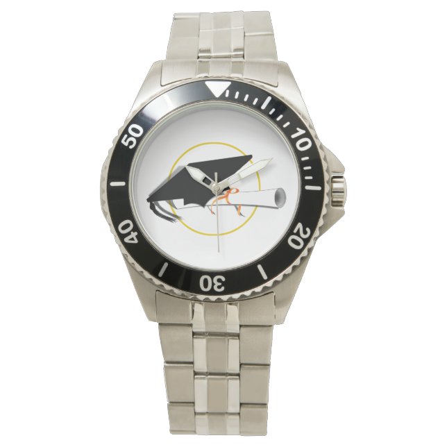 Graduation Cap and Diploma Watch (Front)