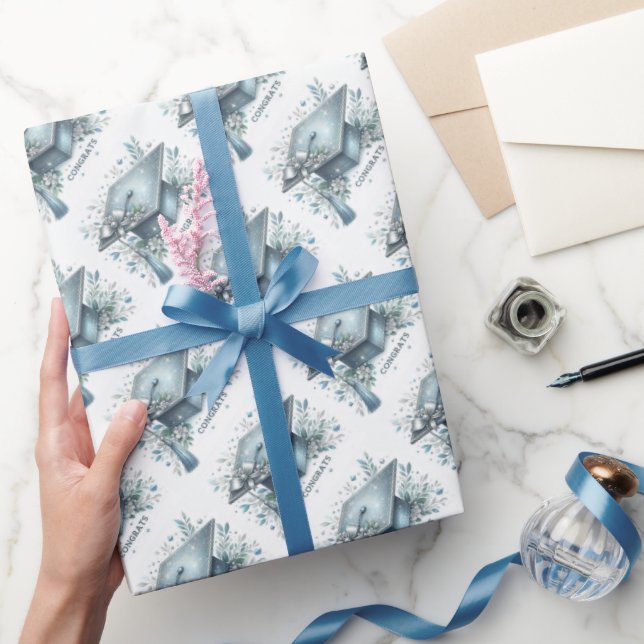 Graduation Cap and Diploma Wrapping Paper (Gifting)