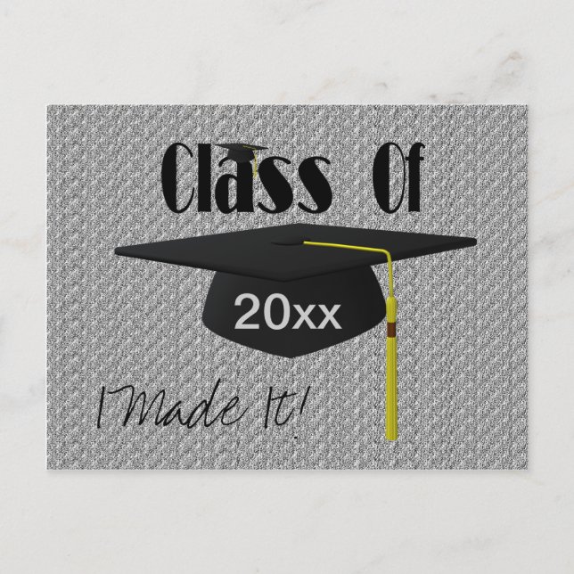 Graduation Cap And Tassel I Made It Funny Postcard (Front)