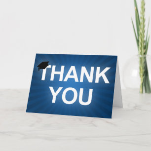 graduation cap : bold thank you card