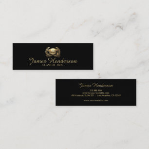 Graduation Cap Calling Card Graduates Black Gold