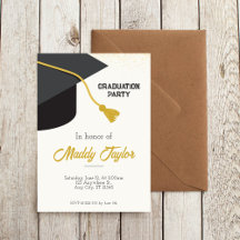 Graduation Cap Celebration Invitation