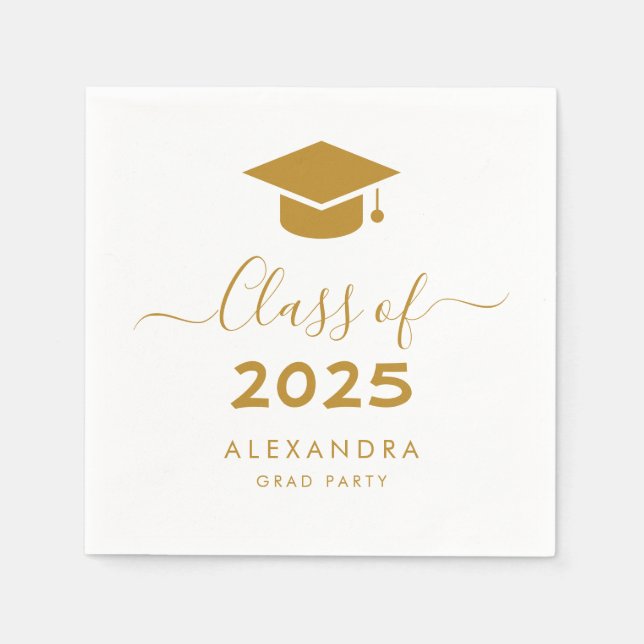 Graduation Cap Class Of 2025 Napkin (Front)