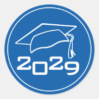 Graduation Cap Class Year Blue