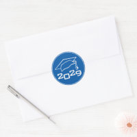 Graduation Cap Class Year Blue