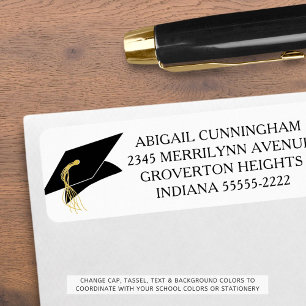 Graduation Cap Custom Colour Return Address