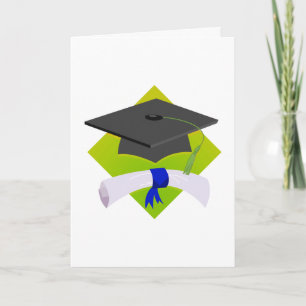 Graduation Cap & Diploma Card