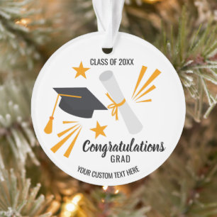 Graduation Cap Diploma Class of 2018 Custom Ornament