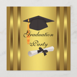 Graduation Cap Diploma Graduation Party Invitation