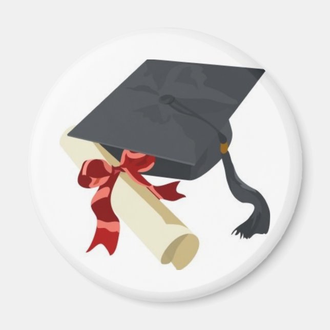 Graduation Cap & Diploma Magnet (Front)