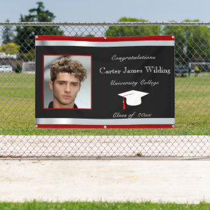 Graduation, Cap Diploma Personal Photo Banner