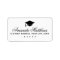 Graduation cap elegant script return address