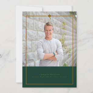 Graduation cap frame photo graduation holiday card