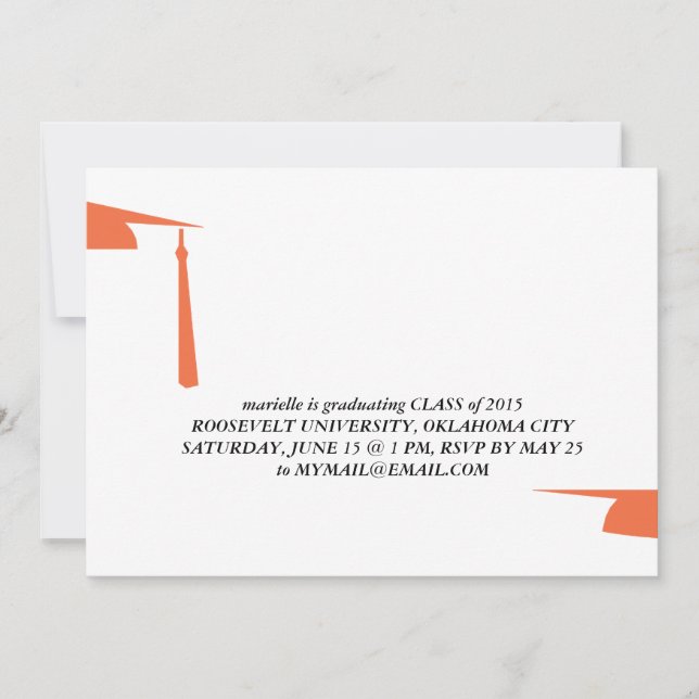 graduation cap graduation invitation (Front)