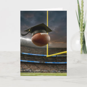 Graduation Cap on a Football Card